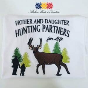 tricou brodat dama father and daughter